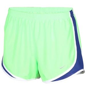Nike Tempo  Running Shorts (XS, Green/Navy)
